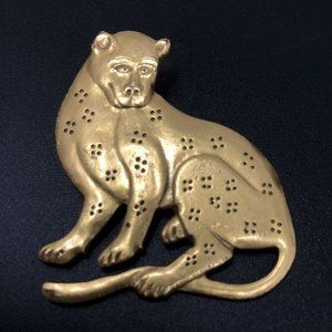 Vintage 1985 MMA Leopard Pin Brooch Metropolitan Museum Art